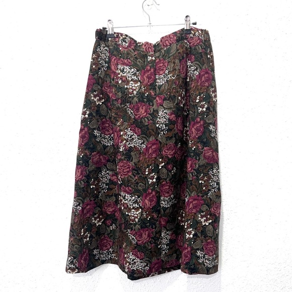 Orvis Pink and White Pleated Midi Skirt 14 - Picture 5 of 8